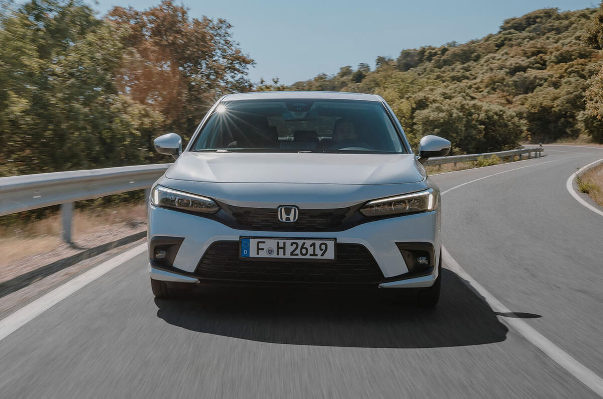 honda civic front on 2022