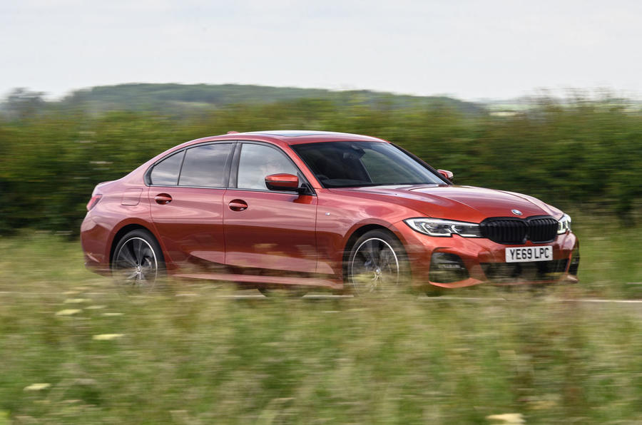 BMW 3 Series 330e 2020 road test review - hero front