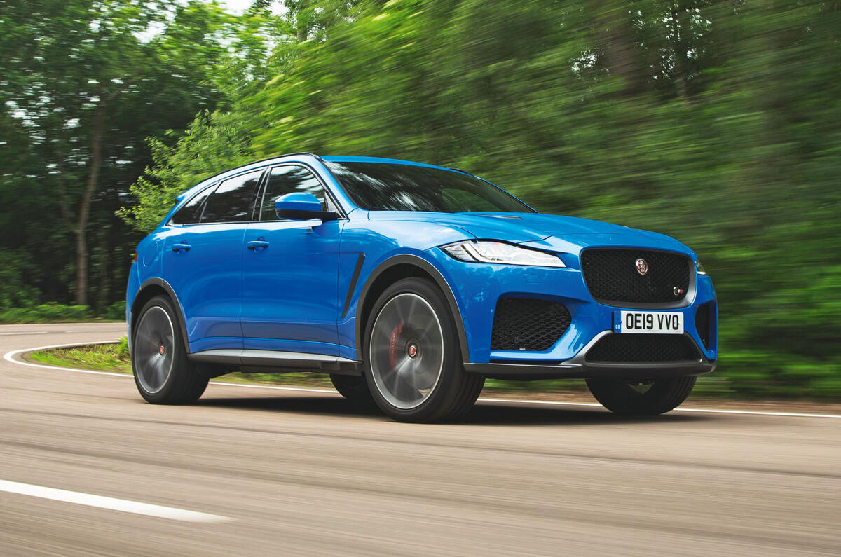 Jaguar F-Pace SVR 2019 road test review - hero front