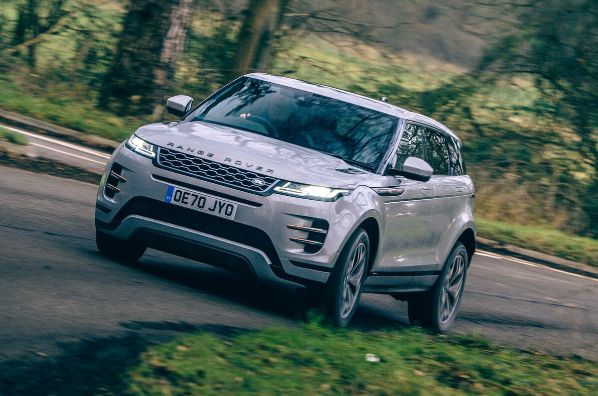 1 Land Rover Range Rover Evoque 2021 revue de l'essai routier héros avant