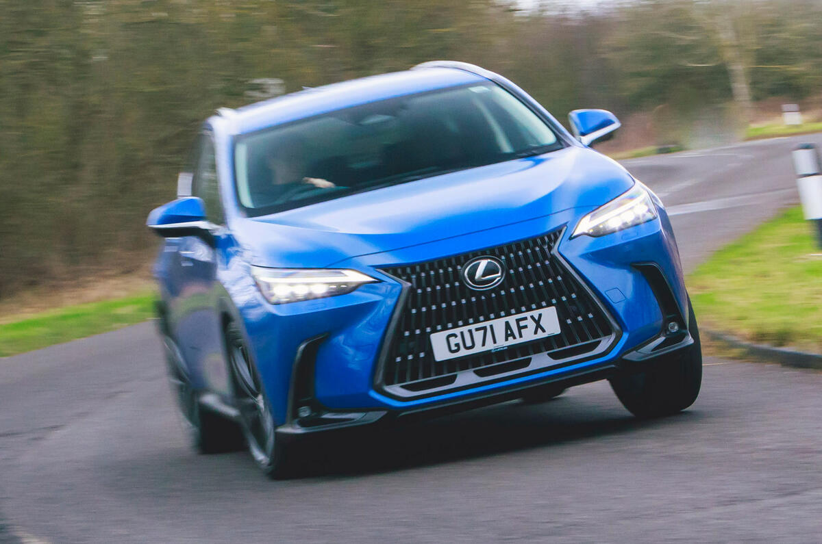 1 Lexus NX 2022 road test review tracking front