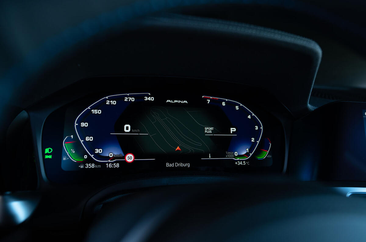 Alpina B3 2020 road test review - instruments