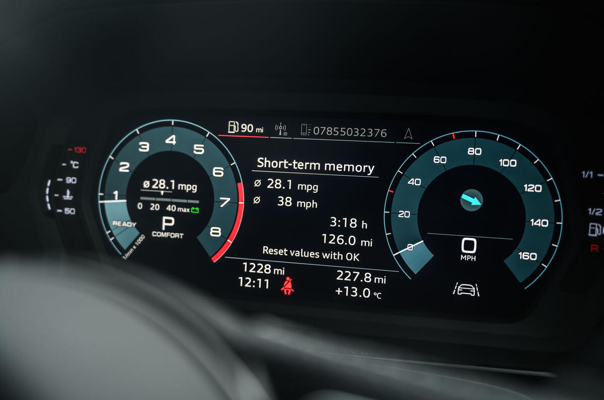 Audi S3 Sportback 2020 : examen des essais routiers - instruments