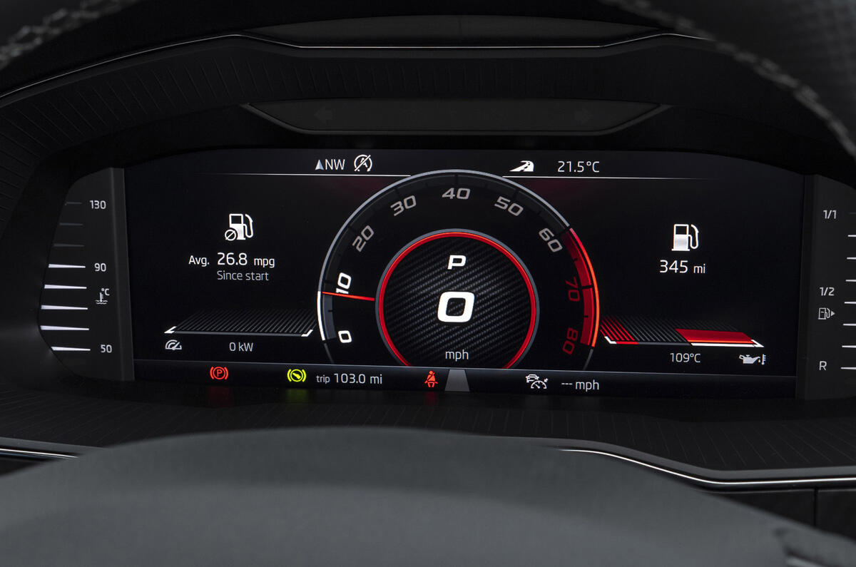 10 Skoda Superb Estate 2021 RT update instruments