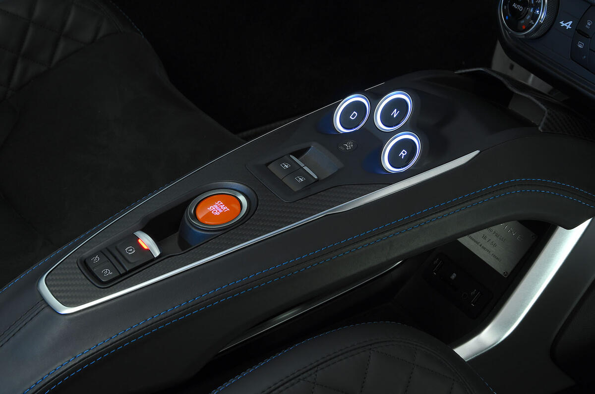 Alpine A110 2018 road test review centre console