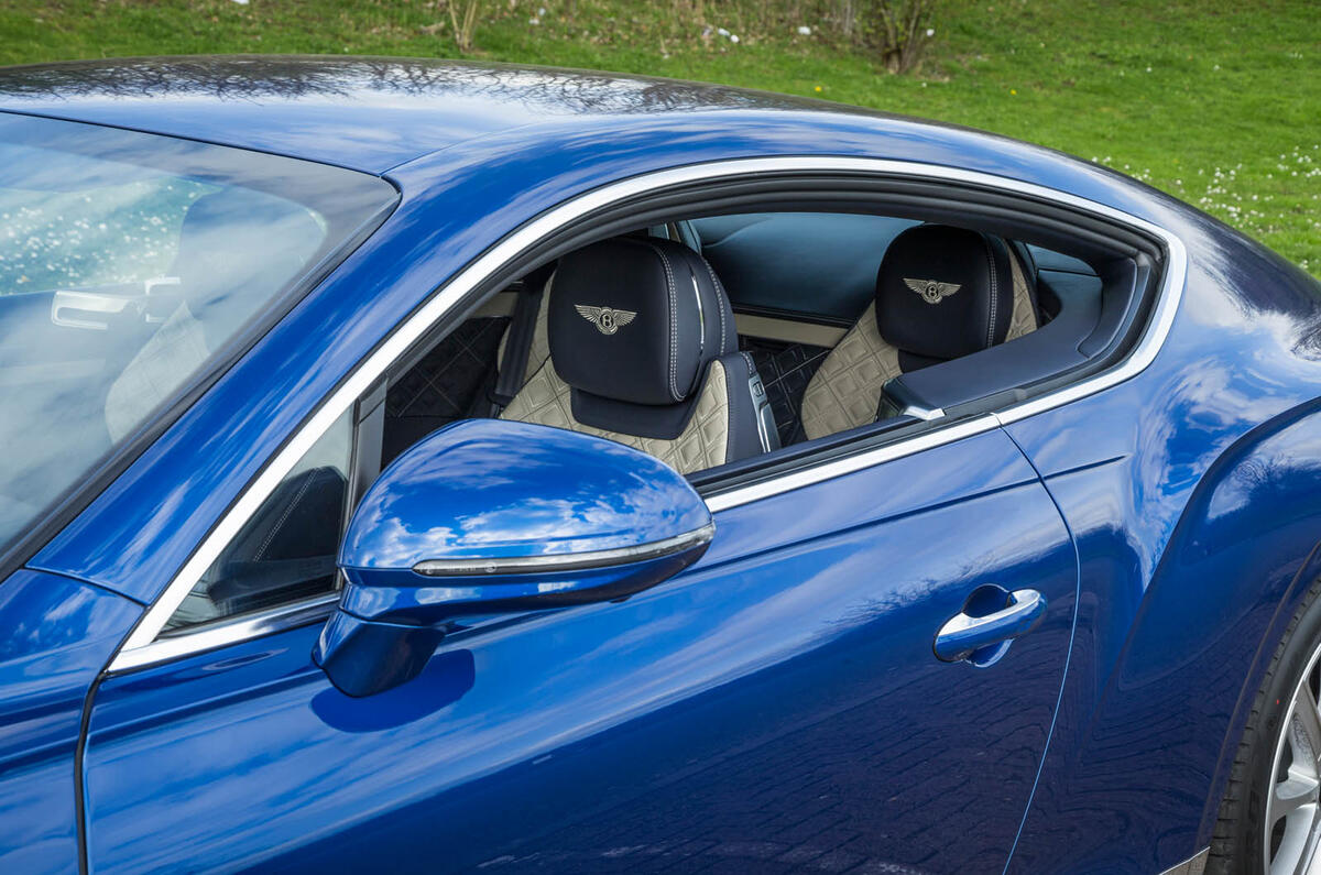 Bentley Continental GT 2018 Autocar road test review pillars