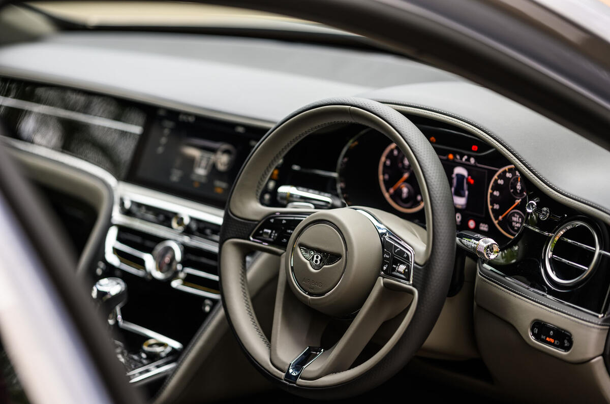 Bentley Flying Spur 2020 road test review - steering wheel