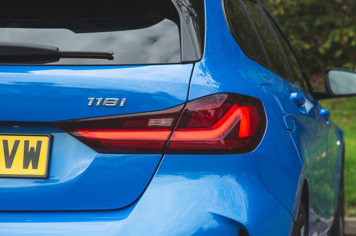 BMW 1 Series 118i 2019 road test review - rear lights