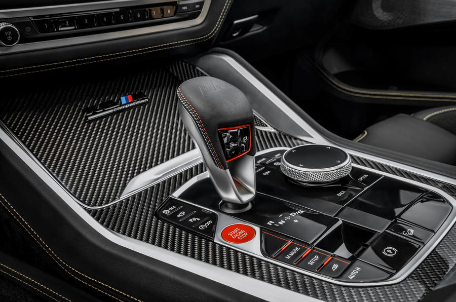 BMW X6 M Competition 2020 : examen de l'essai routier - console centrale
