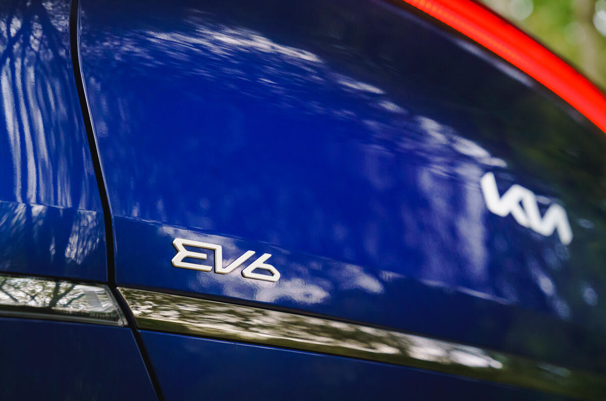 11 Kia EV6 2022 road test review rear badge