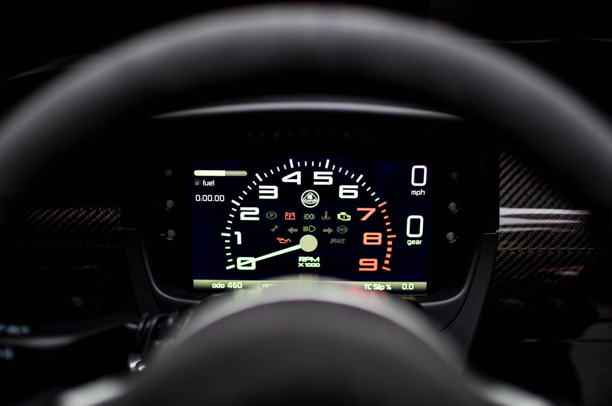 Lotus 3-Eleven 430 review rev counter