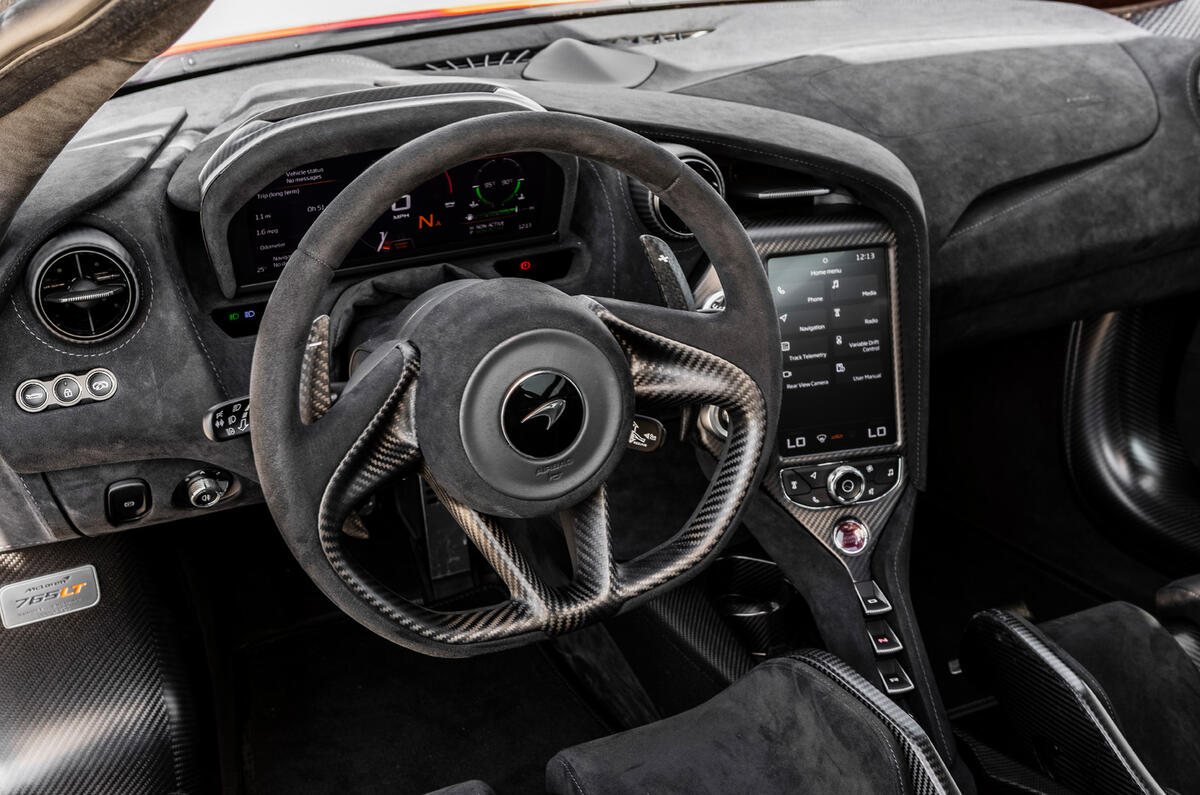 McLaren 765LT 2020 road test review - dashboard