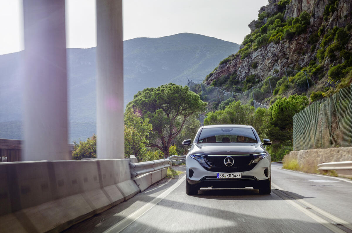 Mercedes-Benz ECQ 2019 review - on the road nose