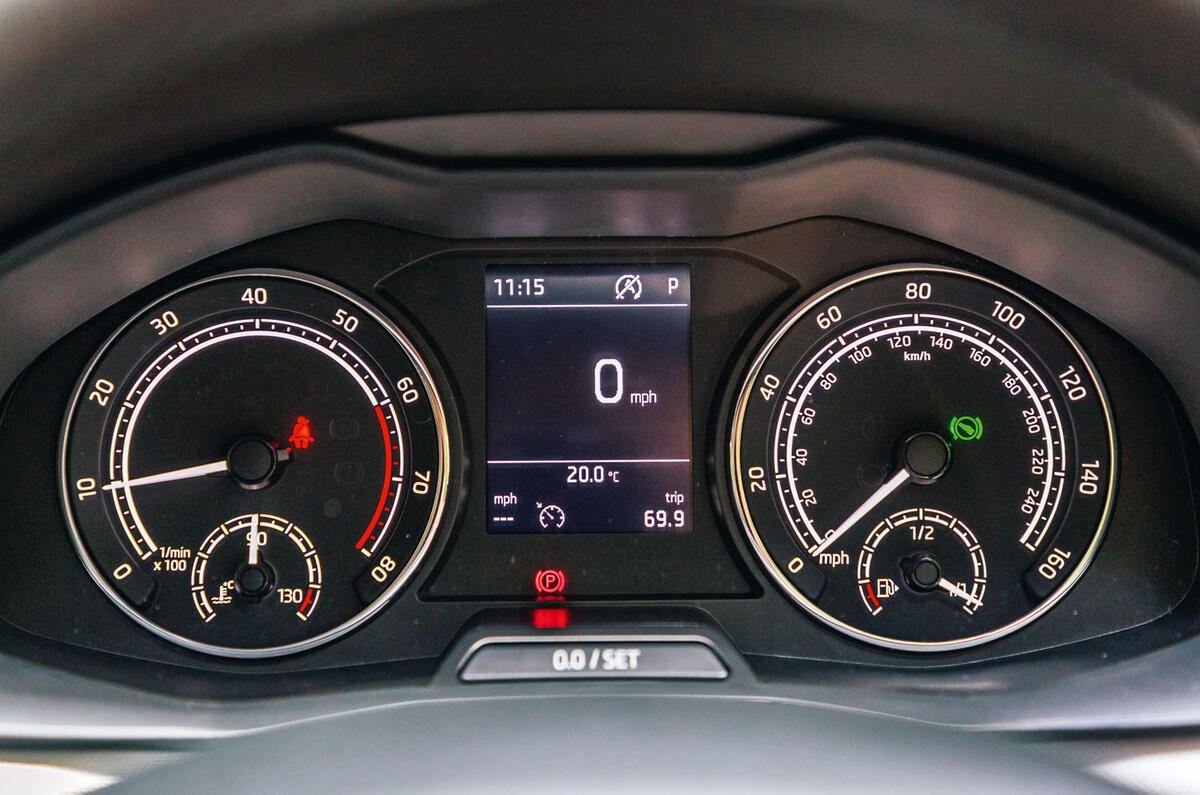 Skoda Scala 2019 road test review - instruments