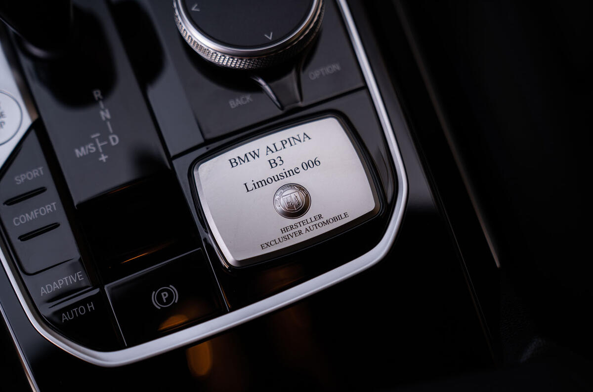 Alpina B3 2020 road test review - plaque
