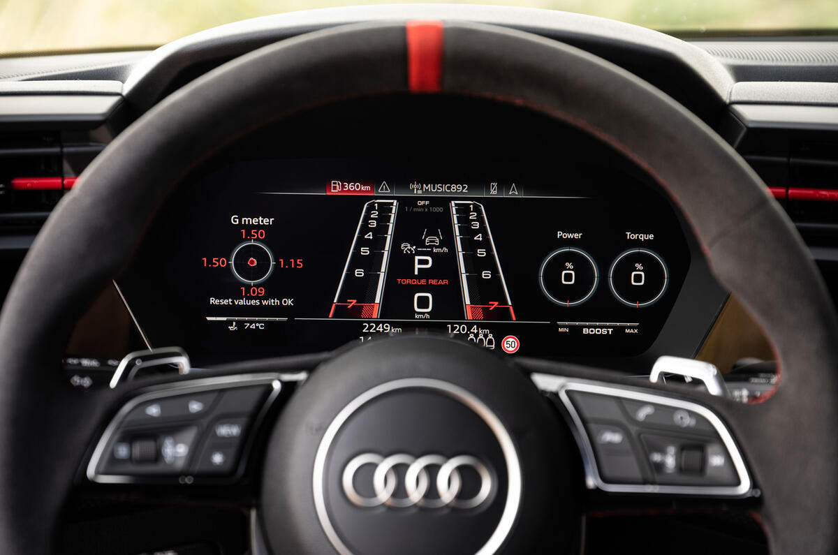 12 Audi RS3 2021 first drive review instruments