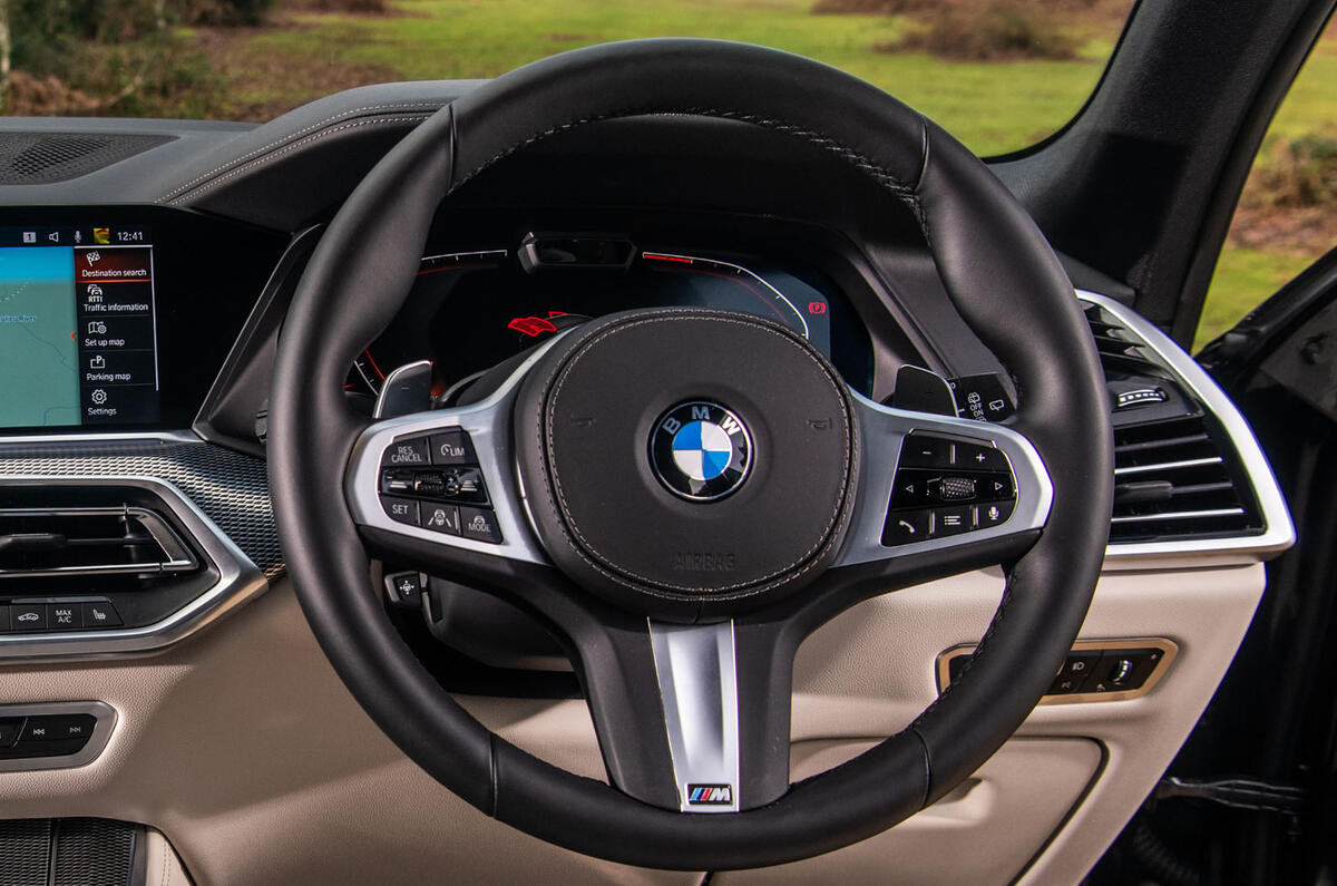 BMW X5 2018 road test review - steering wheel