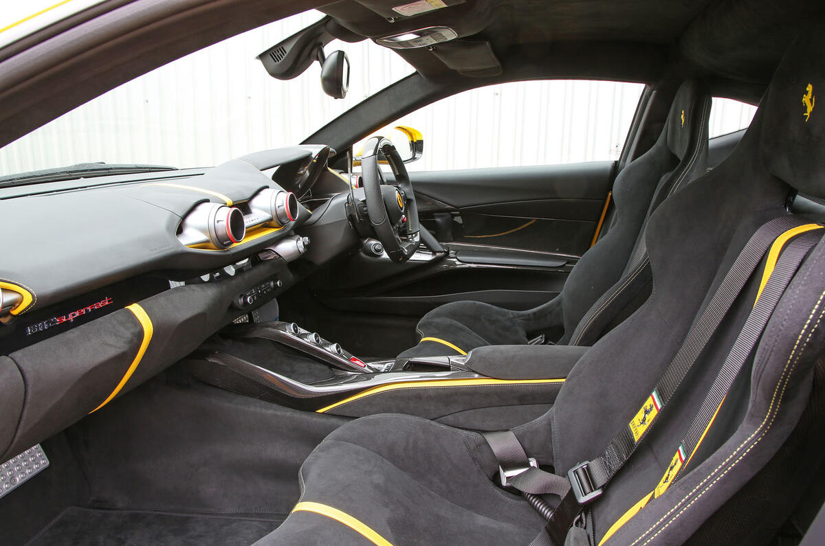 Ferrari 812 Superfast 2018 road test review cabin