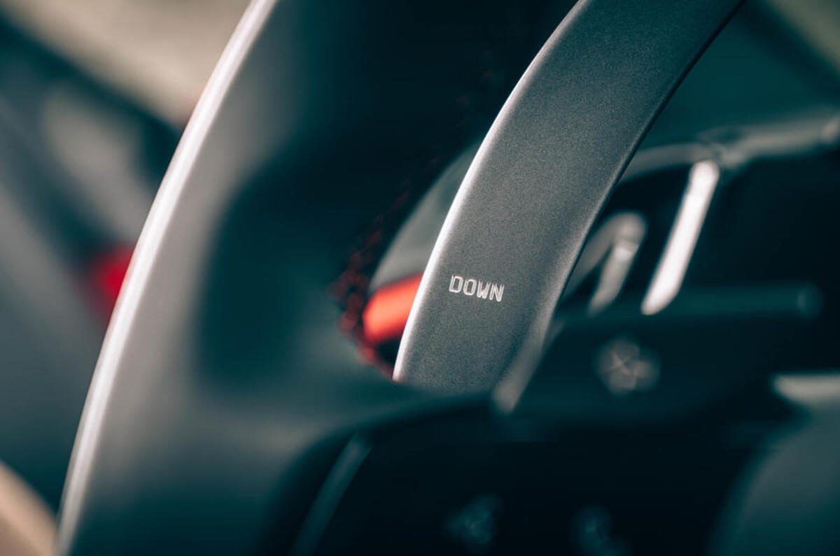 Ferrari Roma 2020 road test review - shift paddles