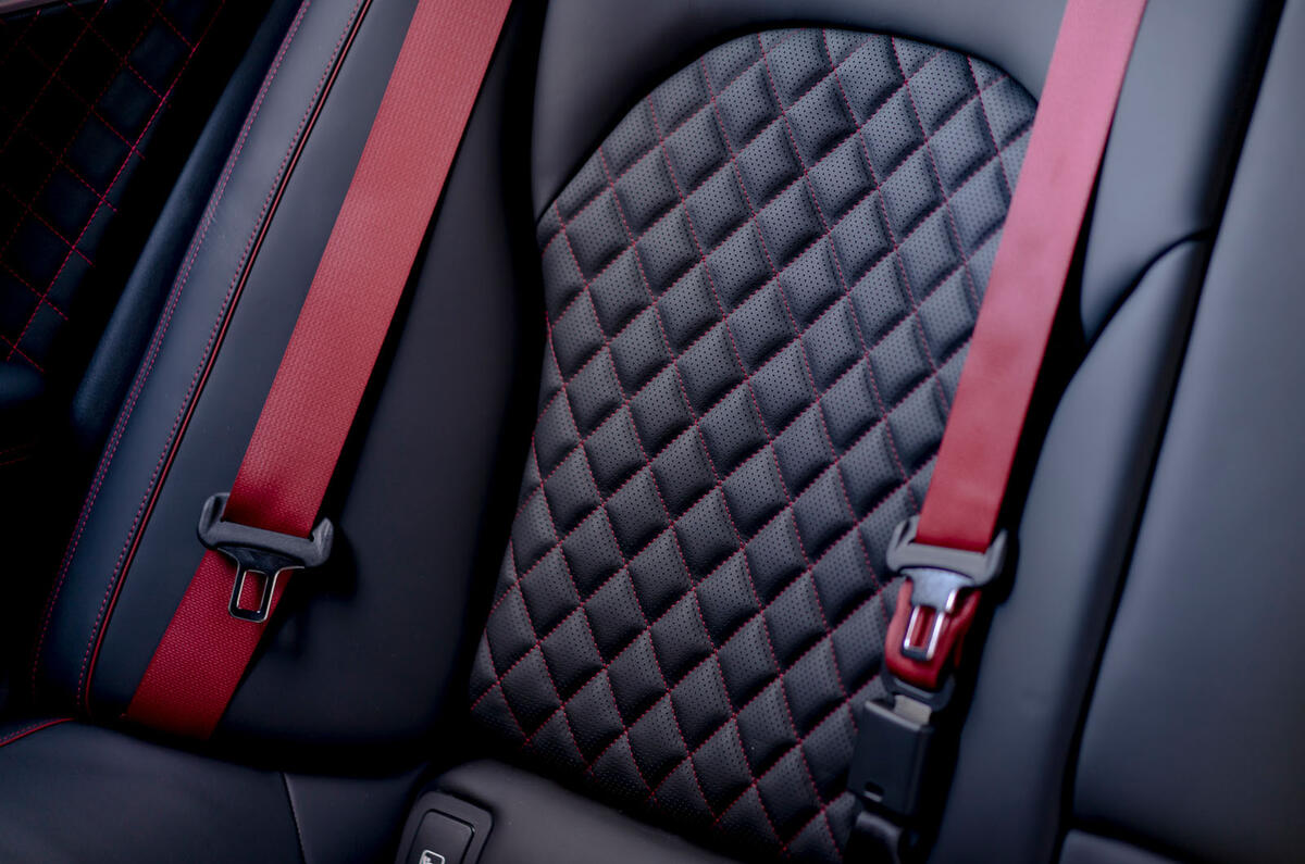 12 Genesis G70 Shooting brake 2021 first drive review seatbelts