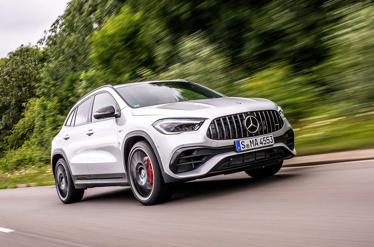 Mercedes-AMG GLA 45 S Plus 2020 road test review - on the road front
