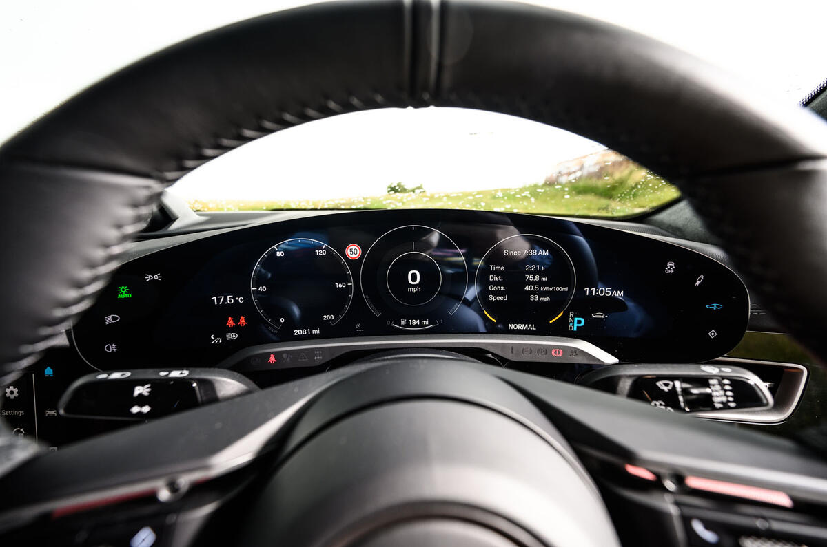 Porsche Taycan 2020 road test review - instruments