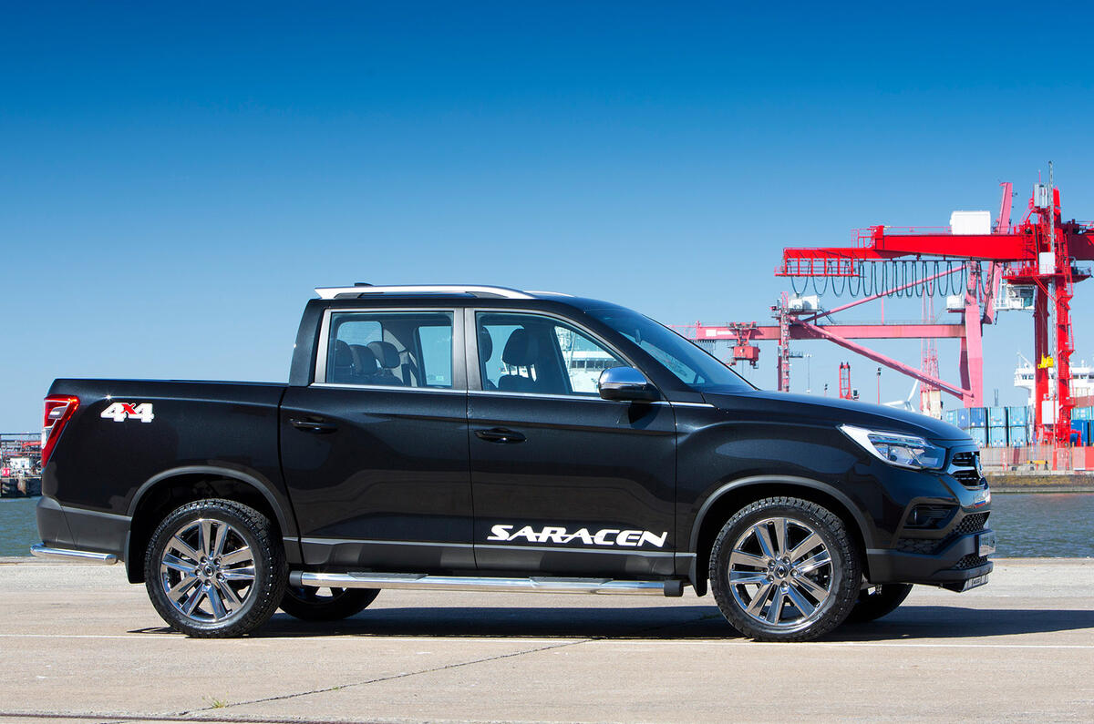 Ssangyong Musso Saracen 4x4 2018 road test review static side