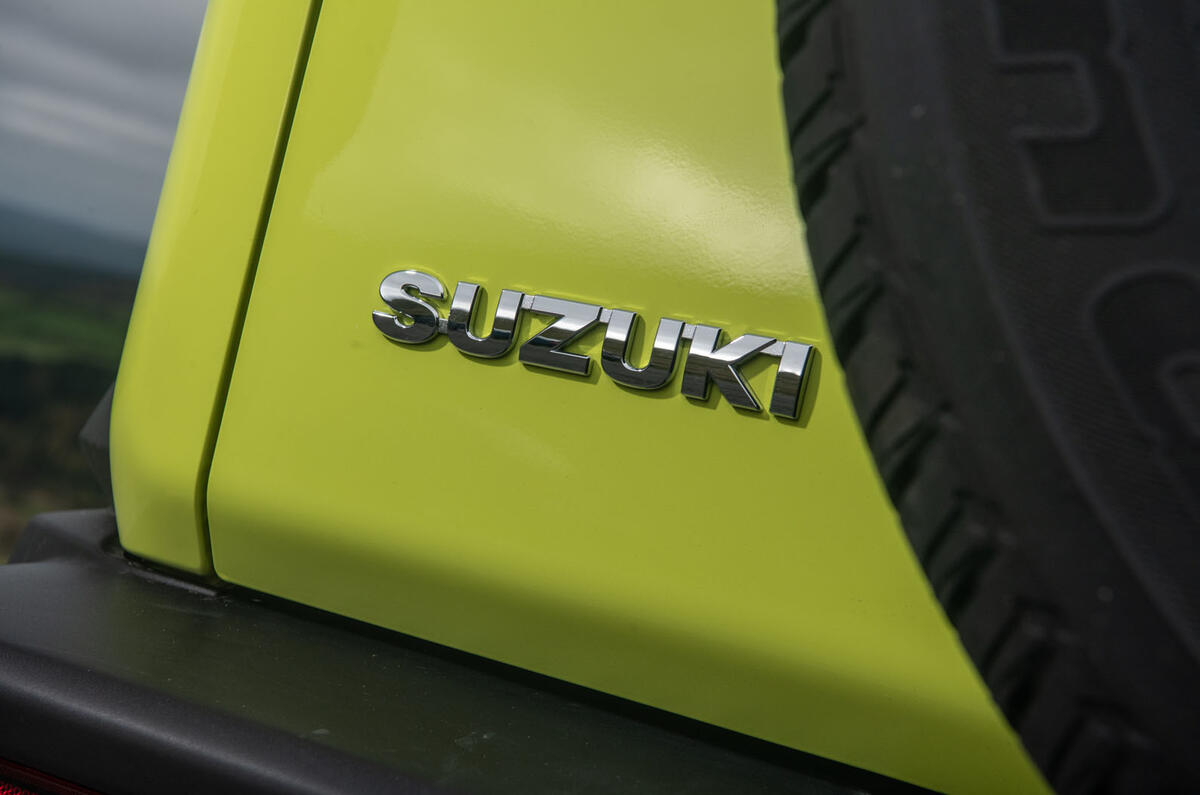 Suzuki Jimny 2018 road test review - rear brand badge