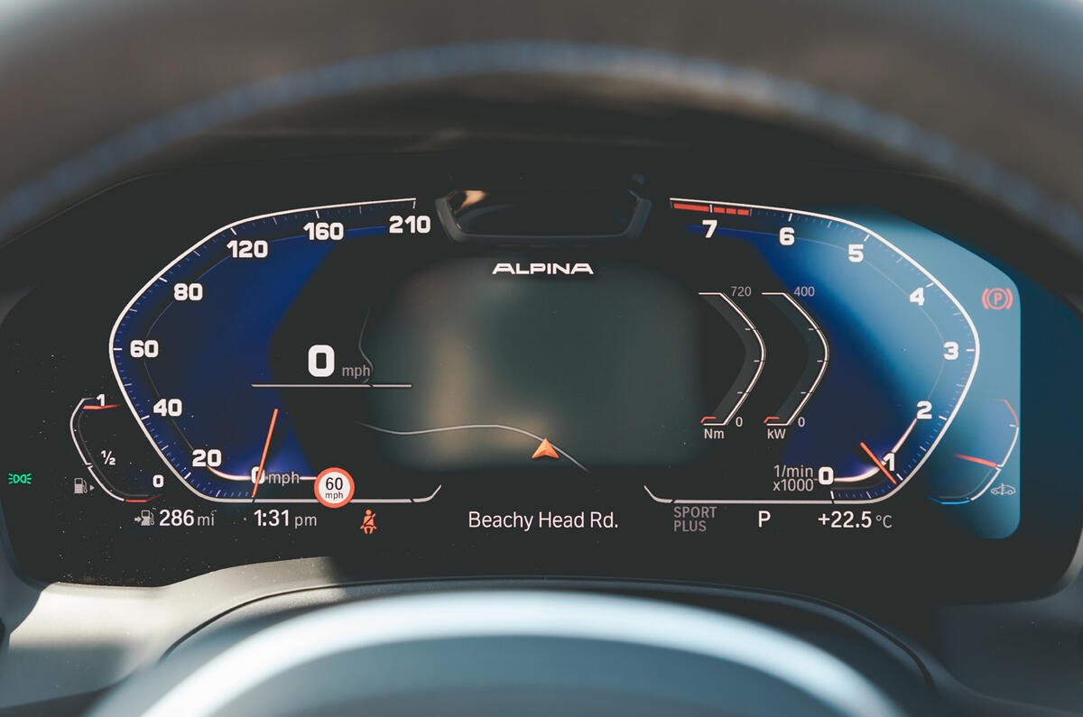 Alpina B3 Touring 2020 road test review - instruments