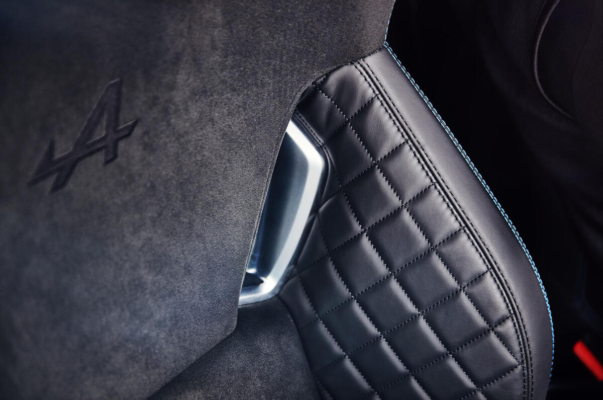 Alpine A110 2018 road test review seats stitching