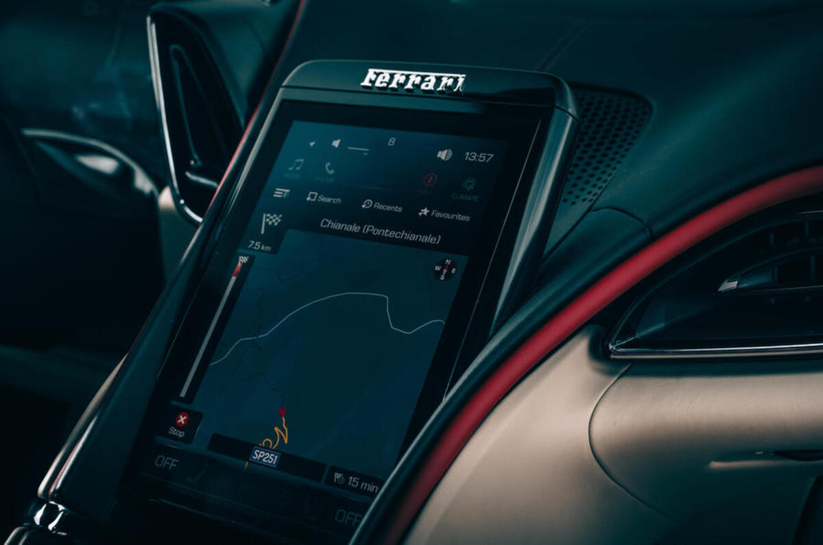 Ferrari Roma 2020 road test review - infotainment