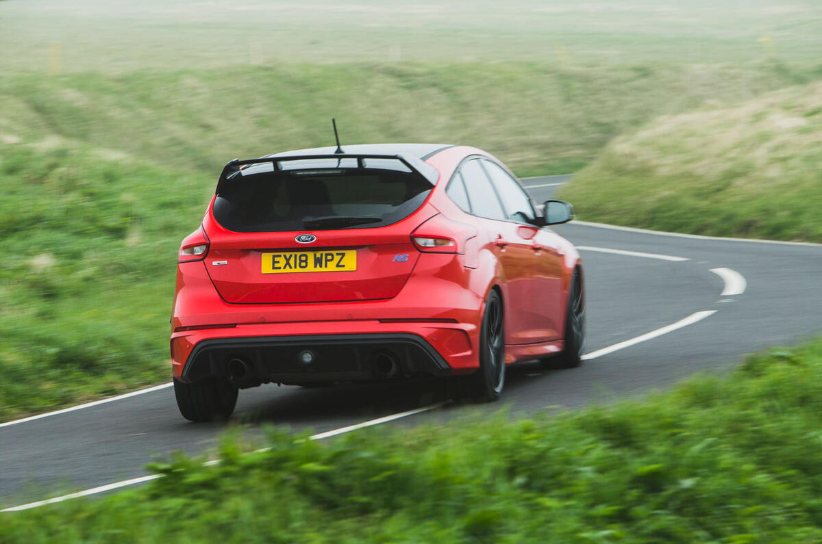 Ford Focus RS 2019 road test review - on the road rear