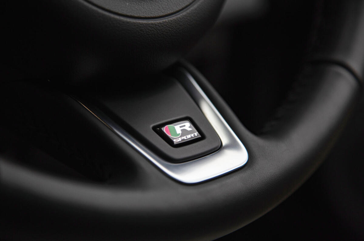 Jaguar XF Sportbrake 2019 road test review - steering wheel badge