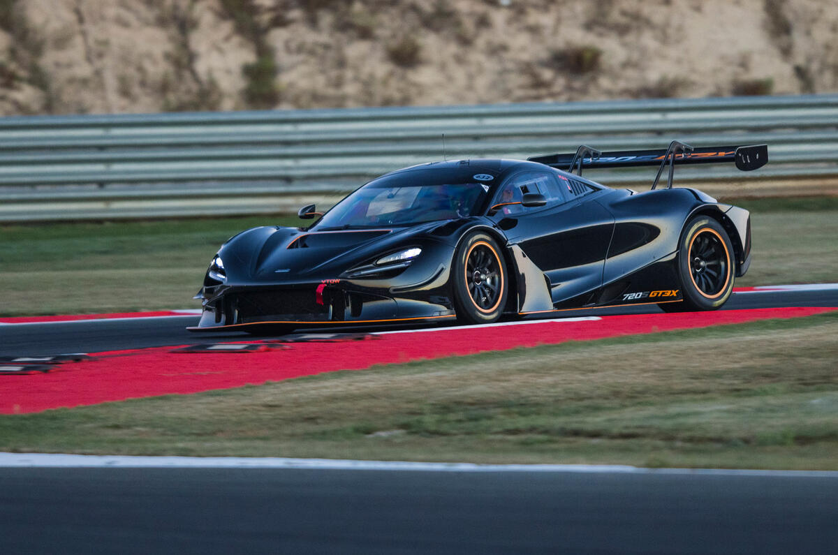 13 McLaren 720S GT3X 2021 first drive review cornering front