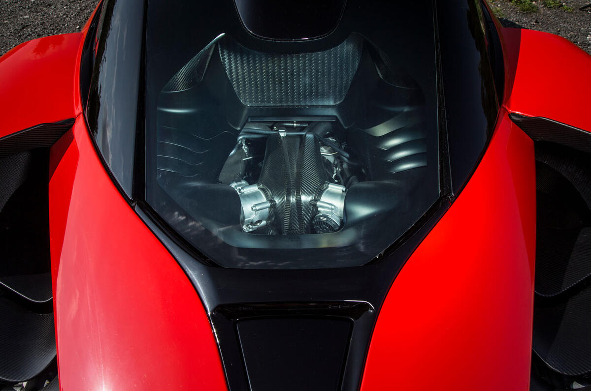McLaren Senna 2018 road test review - engine cover