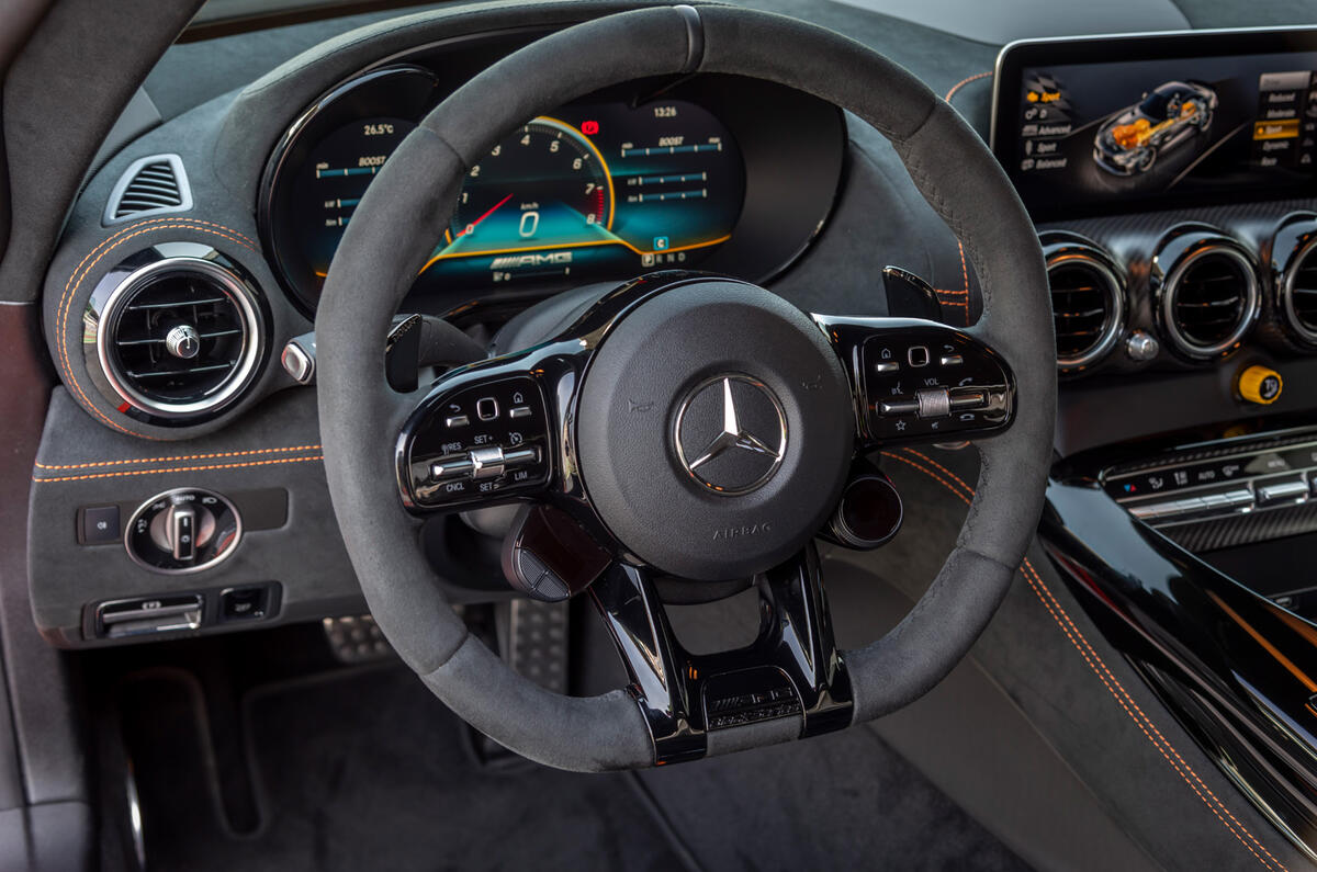 Mercedes-AMG GT Black Series road test review - steering wheel