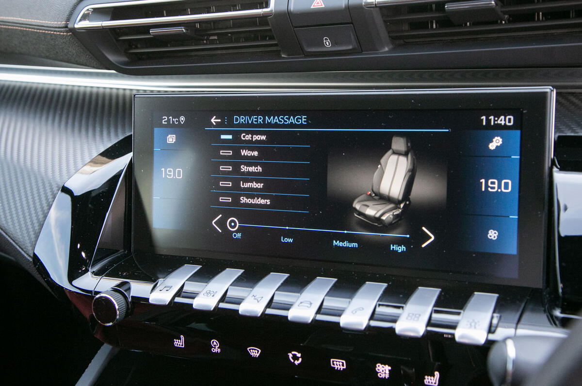 Peugeot 508 SW 2019 review - seat controls