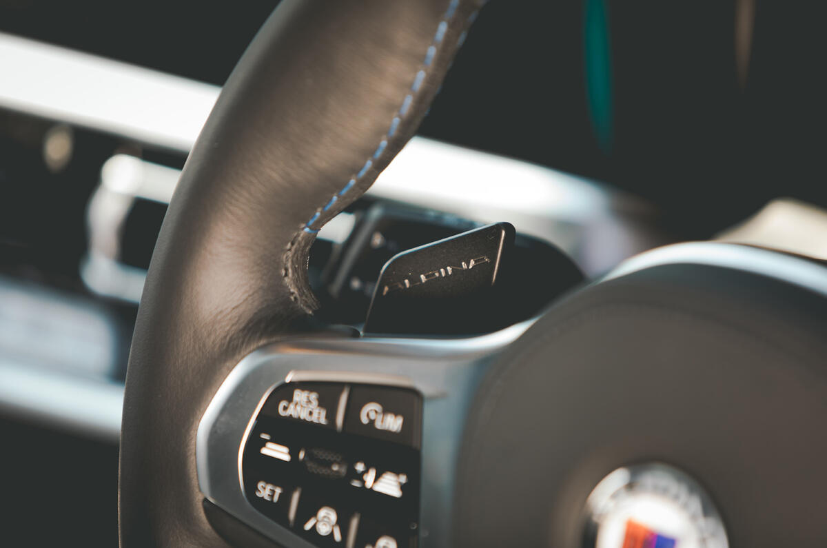 Alpina B3 Touring 2020 road test review - paddle shifters
