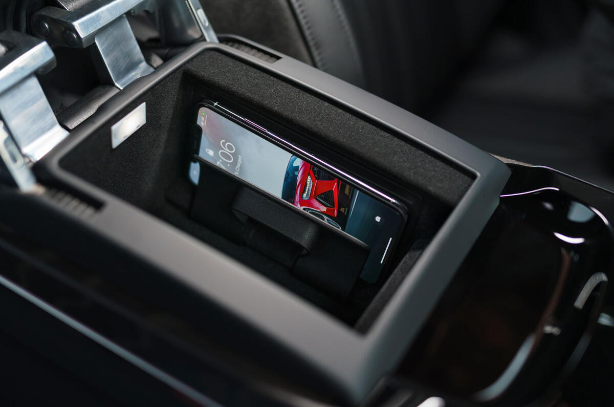 Audi A8 60 TFSIe 2020 road test review - wireless charging