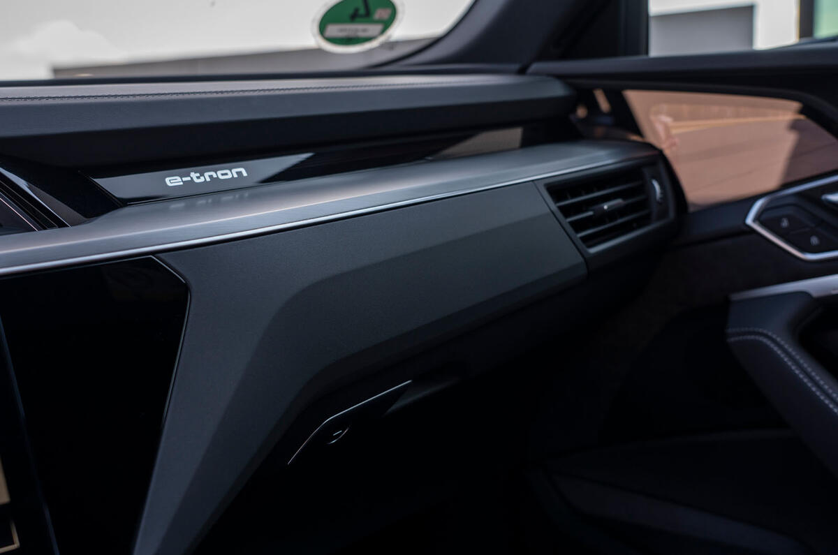 Audi E-tron Sportback 2020 road test review - interior trim