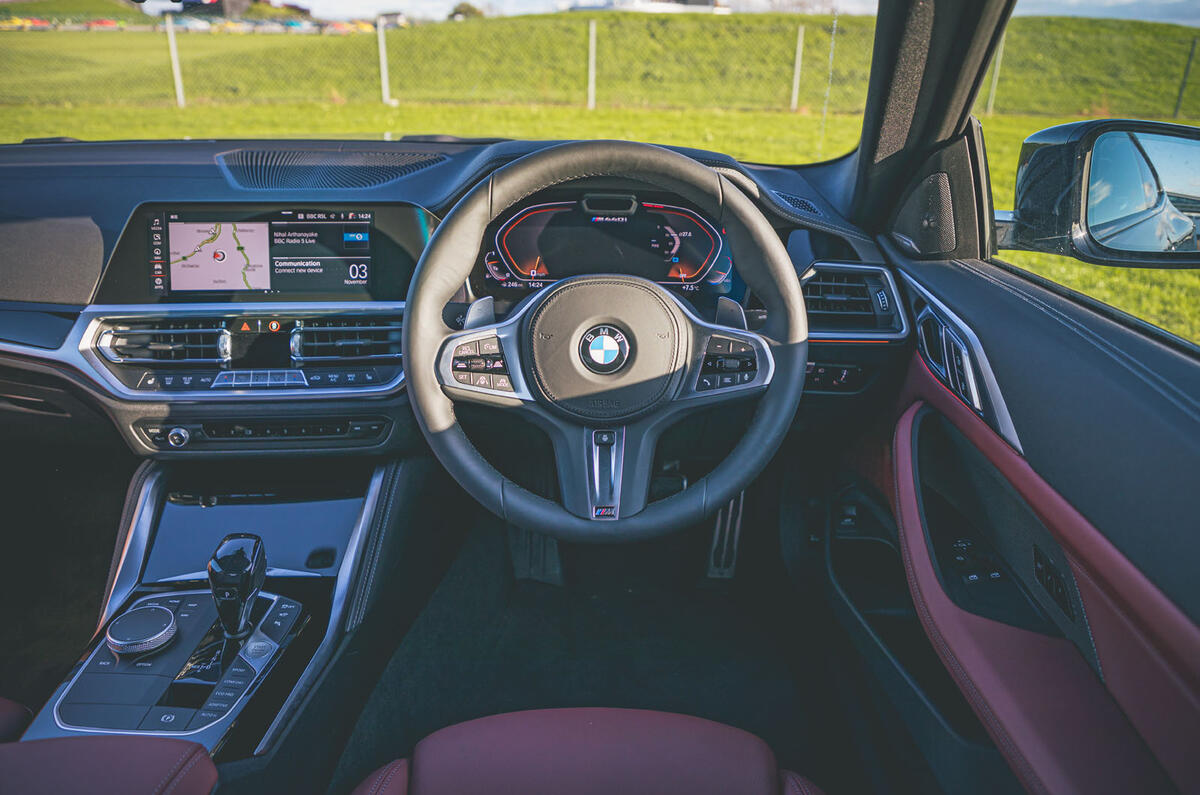 14 BMW 4 Series M440i road test review 2021 dashboard