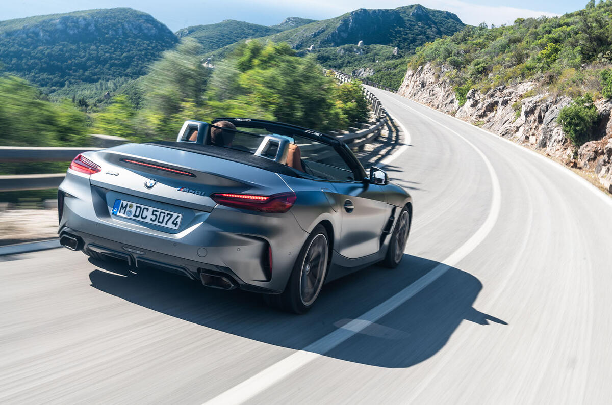 BMW Z4 2018 review - cornering rear