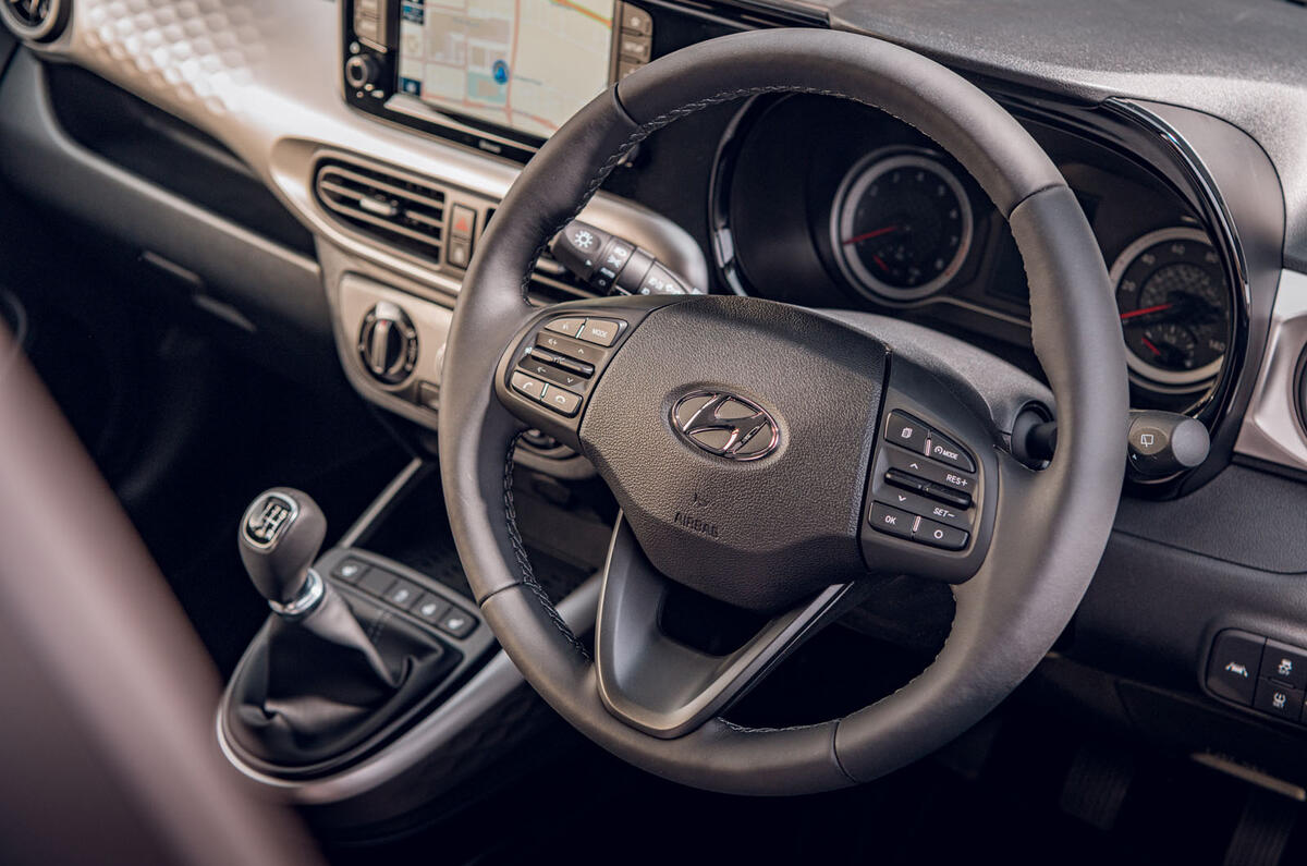 Hyundai i10 2020 road test review - steering wheel