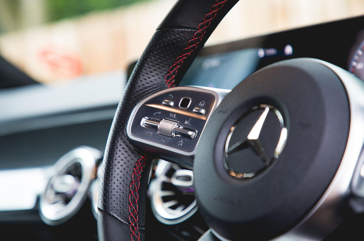 Mercedes-Benz GLB 2020 road test review - steering wheel controls