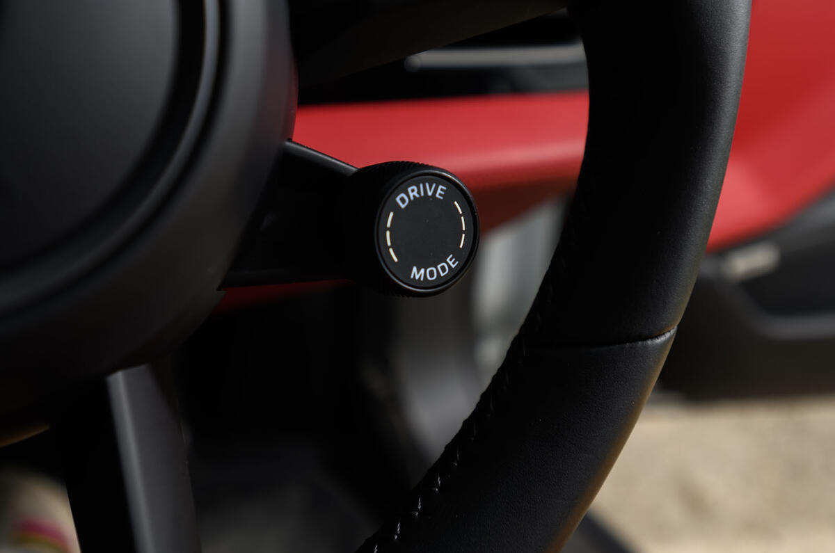 Porsche Taycan 2020 road test review - drive mode select