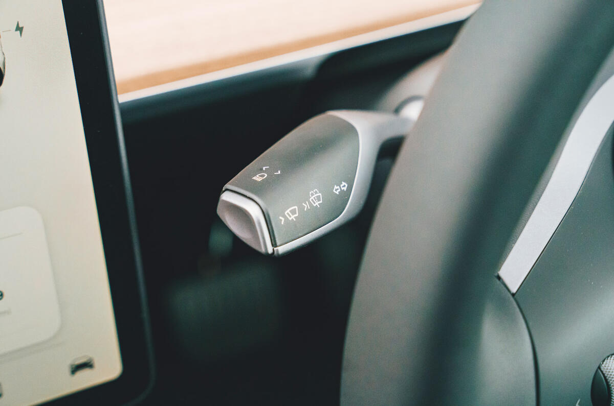 14 Tesla Model Y 2022 road test review windscreen wiper stalk