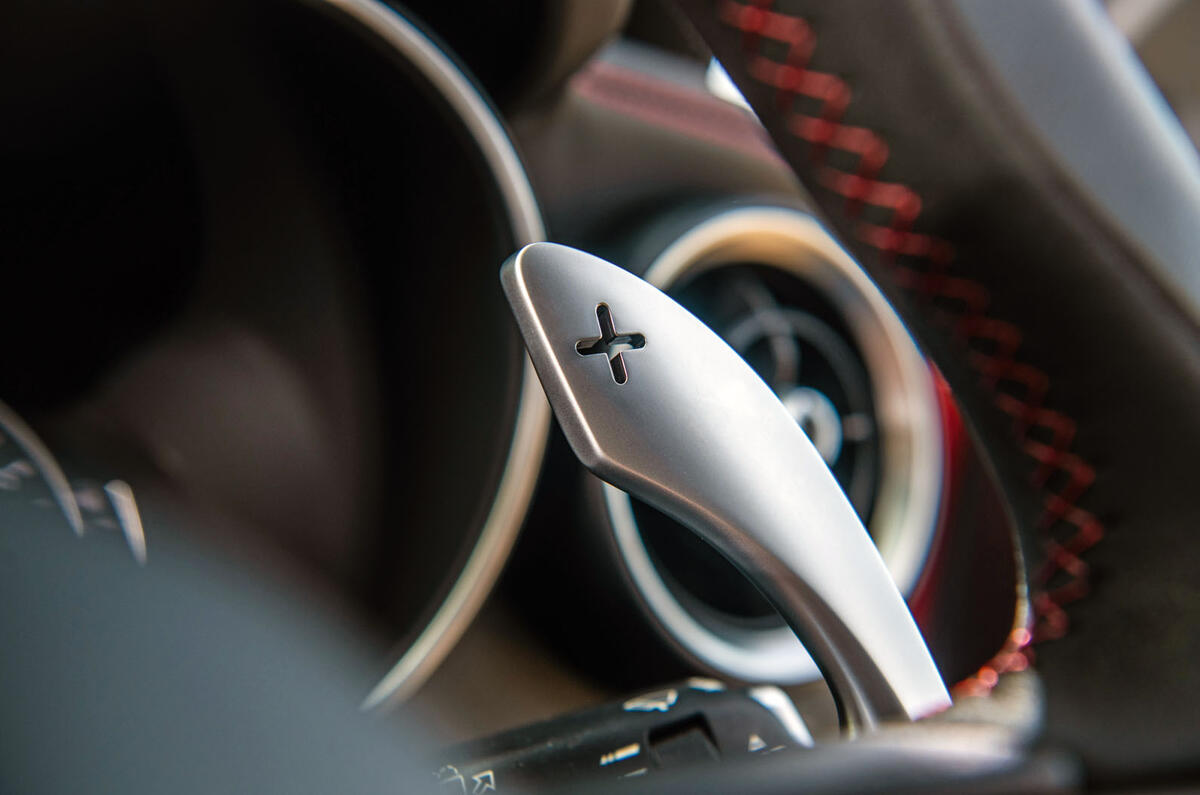 Alfa Romeo Stelvio Quadrifoglio 2019 road test review - paddle shifters