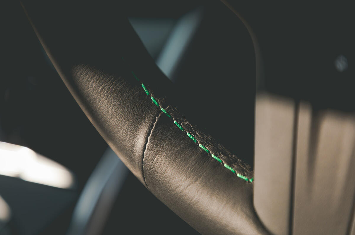 Alpina B3 Touring 2020 road test review - steering wheel stitching