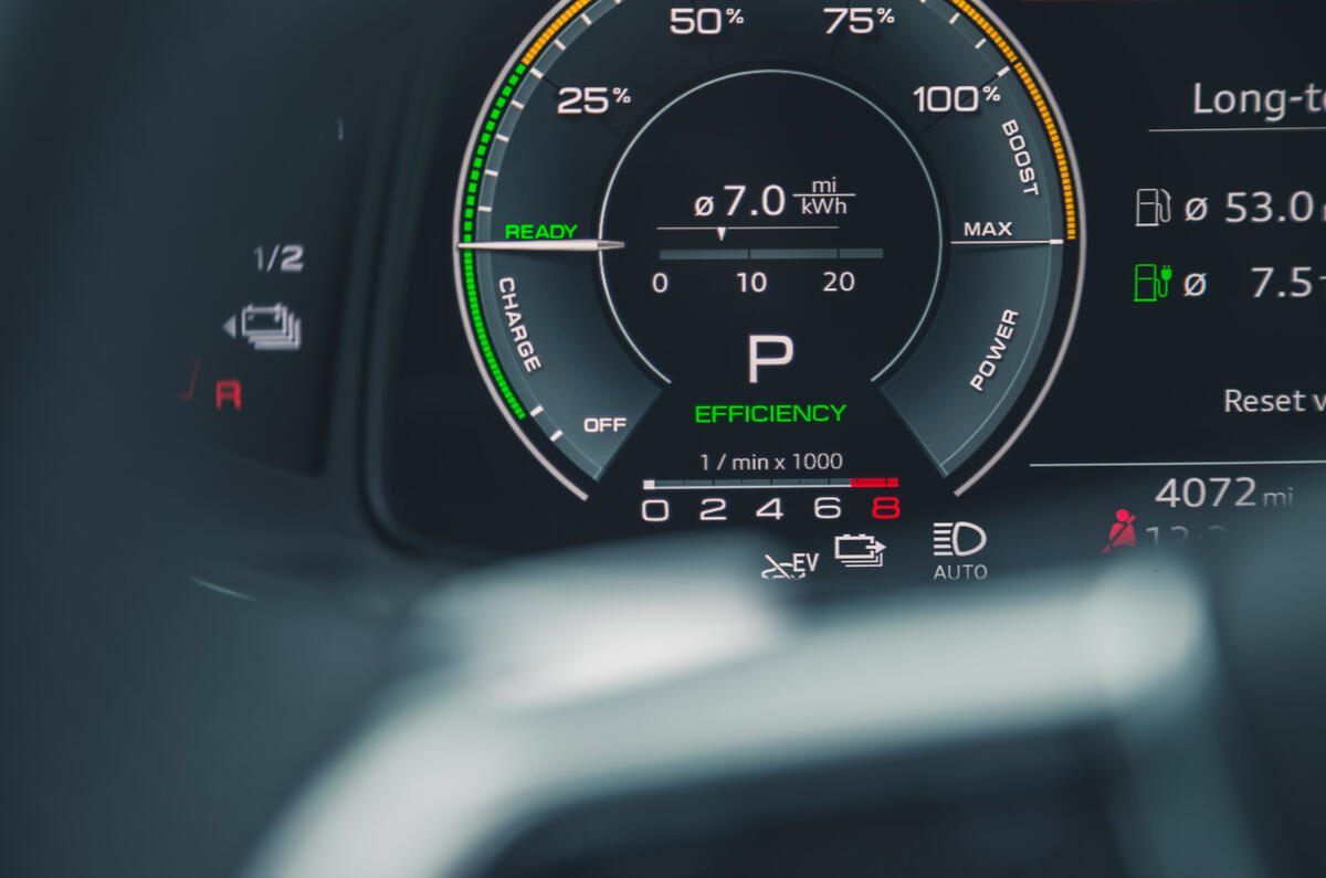 15 Audi A6 TFSIe 2022 road test review instruments