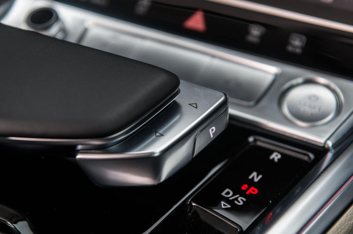 Audi E-tron 55 Quattro 2019 road test review - gear selector